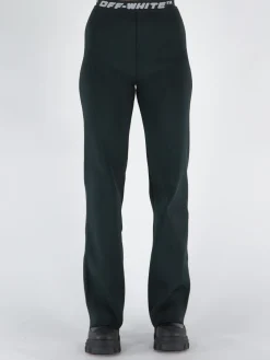 OFF-WHITE Pantaloni<PANTALONE LOGO BAND Bianco, Nero