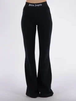 PALM ANGELS Pantaloni<PANTALONE LOGO TAPE FLARE Nero