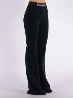 PALM ANGELS Pantaloni<PANTALONE LOGO TAPE FLARE Nero