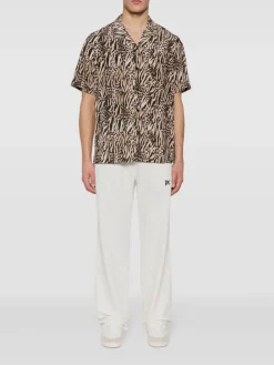 PALM ANGELS Pantaloni<PANTALONE MONOGRAM Bianco, Marrone