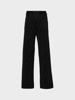 PALM ANGELS Pantaloni<PANTALONE MONOGRAM Nero