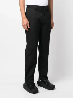 OFF-WHITE Pantaloni<PANTALONE OW EMB WOOL Nero