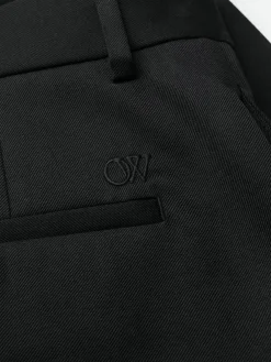 OFF-WHITE Pantaloni<PANTALONE OW EMB WOOL Nero