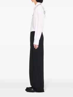 OFF-WHITE Pantaloni<PANTALONE OW EMB WOOL DARTED Nero