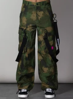 Pantaloni<PANTALONE PAINTBRUSH CAMO Verde