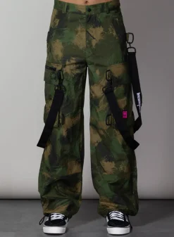Pantaloni<PANTALONE PAINTBRUSH CAMO Verde
