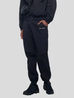 DAILY PAPER Pantaloni<PANTALONE PARACHUTE EDWARD Nero