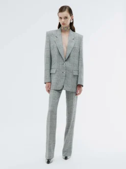 ALESSANDRA RICH Pantaloni<PANTALONE PRINCE DE GALLES Grigio