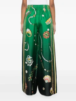 CASABLANCA Pantaloni<PANTALONE PRINTED WIDE LEG Giallo, Rosa, Rosso, Verde