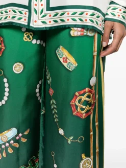 CASABLANCA Pantaloni<PANTALONE PRINTED WIDE LEG Giallo, Rosa, Rosso, Verde