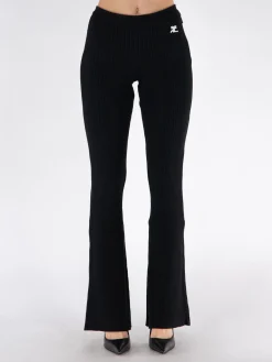 COURREGES Pantaloni<PANTALONE REEDITION RIB KNIT Nero