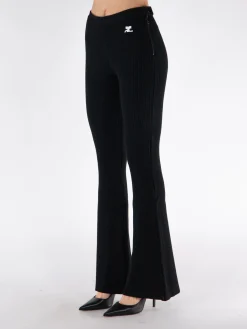 COURREGES Pantaloni<PANTALONE REEDITION RIB KNIT Nero