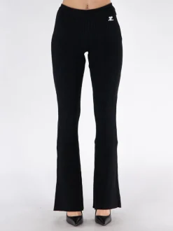 COURREGES Pantaloni<PANTALONE REEDITION RIB KNIT Nero