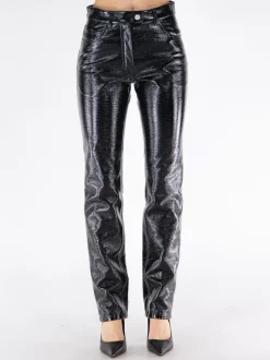 COURREGES Pantaloni<PANTALONE REEDITION VINILE Nero