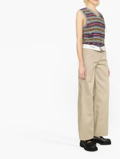 PALM ANGELS Pantaloni<PANTALONE REVERSED WAISTBAND CHINO Beige