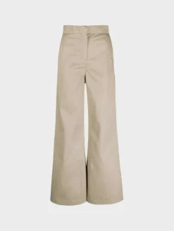 PALM ANGELS Pantaloni<PANTALONE REVERSED WAISTBAND CHINO Beige