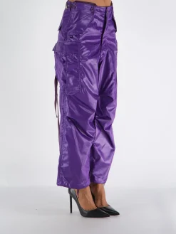 JUNYA WATANABE Pantaloni<PANTALONE SATIN CARGO Viola
