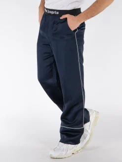 PALM ANGELS Pantaloni<PANTALONE SATIN PAJAMA Blu