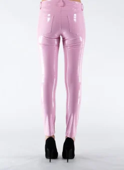 Pantaloni<PANTALONE SKINNY VINYL Rosa