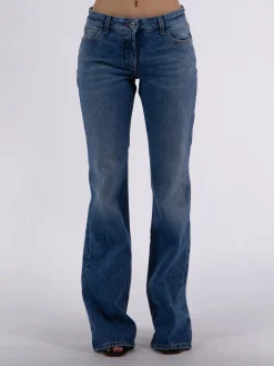 OFF-WHITE Jeans<PANTALONE SLIM FLARED 5 TASCHE Blu