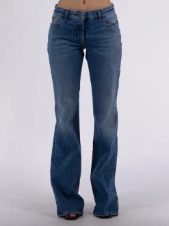 OFF-WHITE Jeans<PANTALONE SLIM FLARED 5 TASCHE Blu