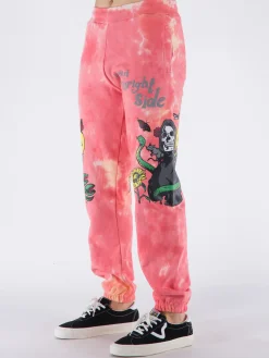 MARKET Pantaloni<PANTALONE SMILEY LOOK AT THE BRIGHT SIDE Bianco, Giallo, Multicolor, Rosa