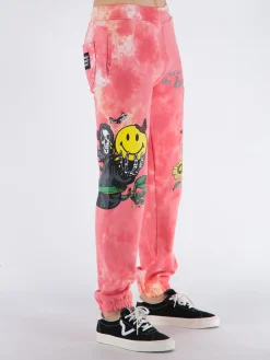 MARKET Pantaloni<PANTALONE SMILEY LOOK AT THE BRIGHT SIDE Bianco, Giallo, Multicolor, Rosa