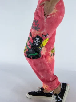 MARKET Pantaloni<PANTALONE SMILEY LOOK AT THE BRIGHT SIDE Bianco, Giallo, Multicolor, Rosa