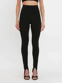 VICTORIA BECKHAM Pantaloni<PANTALONE SPLIT FRONT Nero
