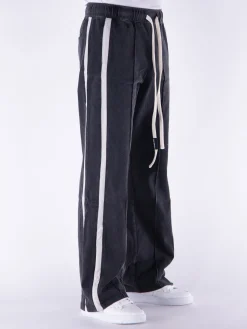NAHMIAS Pantaloni<PANTALONE SPORTIVO HEAVY COTTON Bianco, Nero