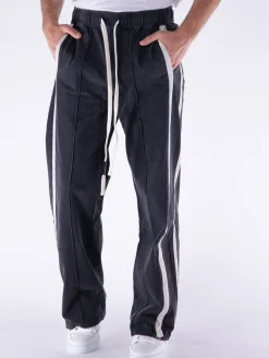 NAHMIAS Pantaloni<PANTALONE SPORTIVO HEAVY COTTON Bianco, Nero