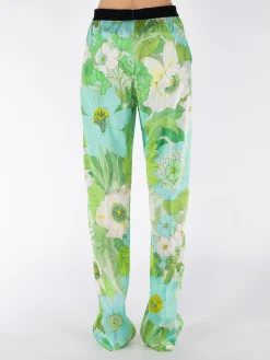 TOM FORD Pantaloni<PANTALONE STRETCH SILK PAINTED FLORAL Verde