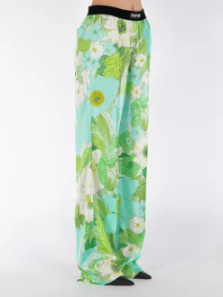 TOM FORD Pantaloni<PANTALONE STRETCH SILK PAINTED FLORAL Verde