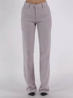 ALESSANDRA RICH Pantaloni<PANTALONE SVASATO CON PAILLETTES Rosa