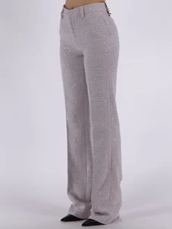 ALESSANDRA RICH Pantaloni<PANTALONE SVASATO CON PAILLETTES Rosa