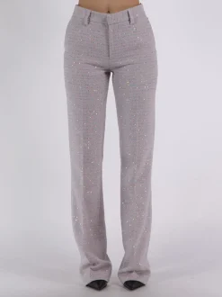 ALESSANDRA RICH Pantaloni<PANTALONE SVASATO CON PAILLETTES Rosa