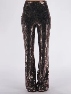 NINEMINUTES Pantaloni<PANTALONE TE AREA PAILLETTES Marrone