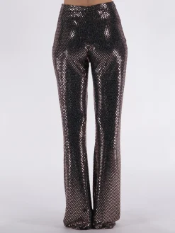 NINEMINUTES Pantaloni<PANTALONE TE AREA PAILLETTES Marrone