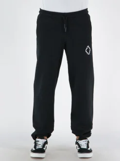 MARCELO BURLON Pantaloni<PANTALONE TEMPERA CROSS RELAX Bianco, Nero