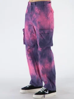 OFF-WHITE Pantaloni<PANTALONE TIE DYE CONTOUR CARGO Rosa, Viola
