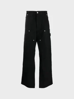 HERON PRESTON Pantaloni<PANTALONE VINTAGE WASH CANVAS CARPENTER Nero