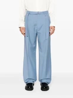 LANVIN Pantaloni<PANTALONE WIDE LEG Azzurro