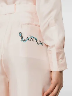 LANVIN Pantaloni<PANTALONE WIDE LEG Rosa