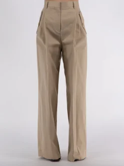 LANVIN Pantaloni<PANTALONE WIDE LEG Beige
