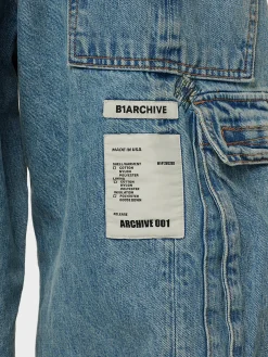 B1ARCHIVE. Jeans<PANTALONE WIDE LEG CARGO B45 VINTAGE Azzurro