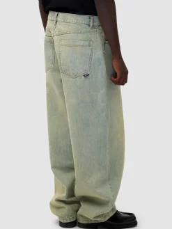 ARTE Pantaloni<PANTALONE WIDE LEG WASHED DENIM Verde