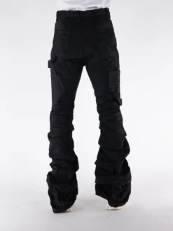 WE11DONE Pantaloni<PANTALONE WRINKLED LOW-RISE WORK Nero
