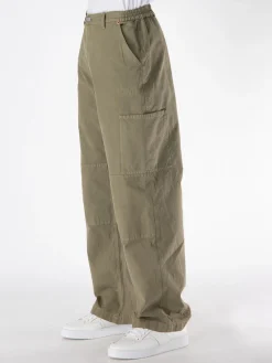 MM6 MAISON MARGIELA Pantaloni<PANTALONI A GAMBA DRITTA CON FONDO AMPIO Verde