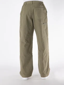 MM6 MAISON MARGIELA Pantaloni<PANTALONI A GAMBA DRITTA CON FONDO AMPIO Verde