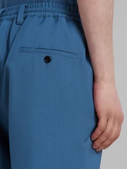 MARNI Pantaloni<PANTALONI CON COULISSE IN FRESCO DI LANA Blu